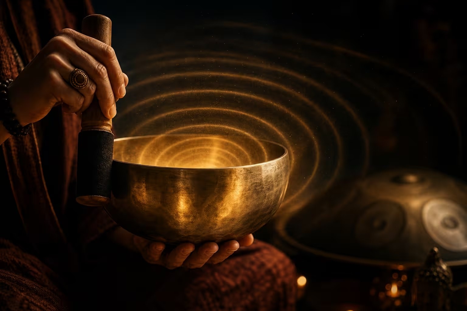 Bol tibétain en vibration — sonothérapie Sonomorphose